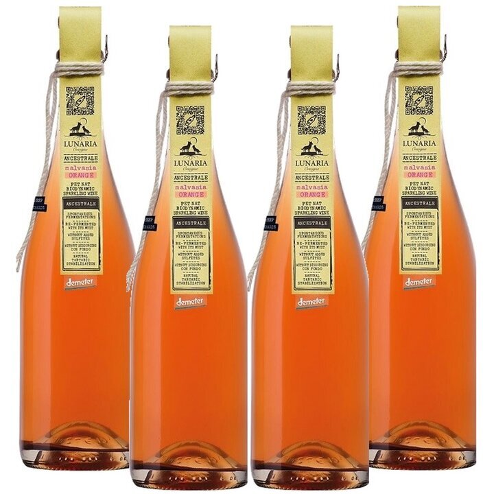 ルナリアの微発泡オレンジワイン4本セット＜初夏におすすめ＞-Lunaria Malvasia Brut Nature 4-bottle Set