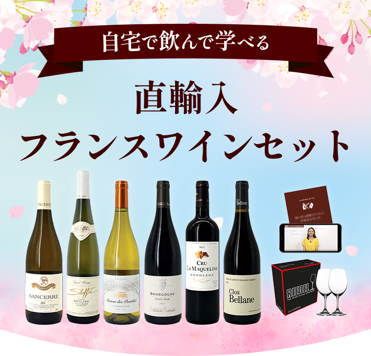 自宅で飲んで学べる&nbsp;直輸入フランスワインセット